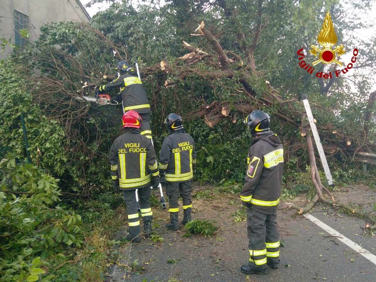 Vigili del Fuoco intervengono per il maltempo