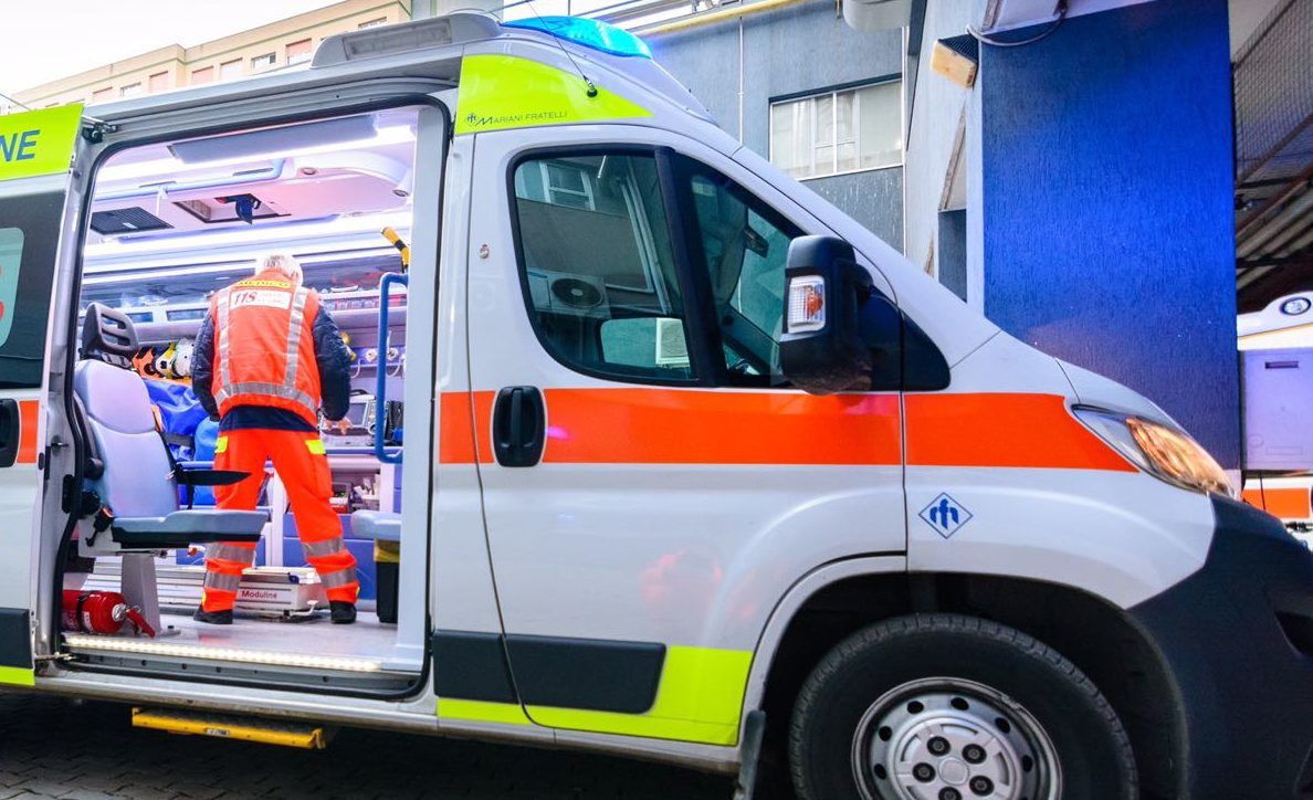ambulanza malore in bici