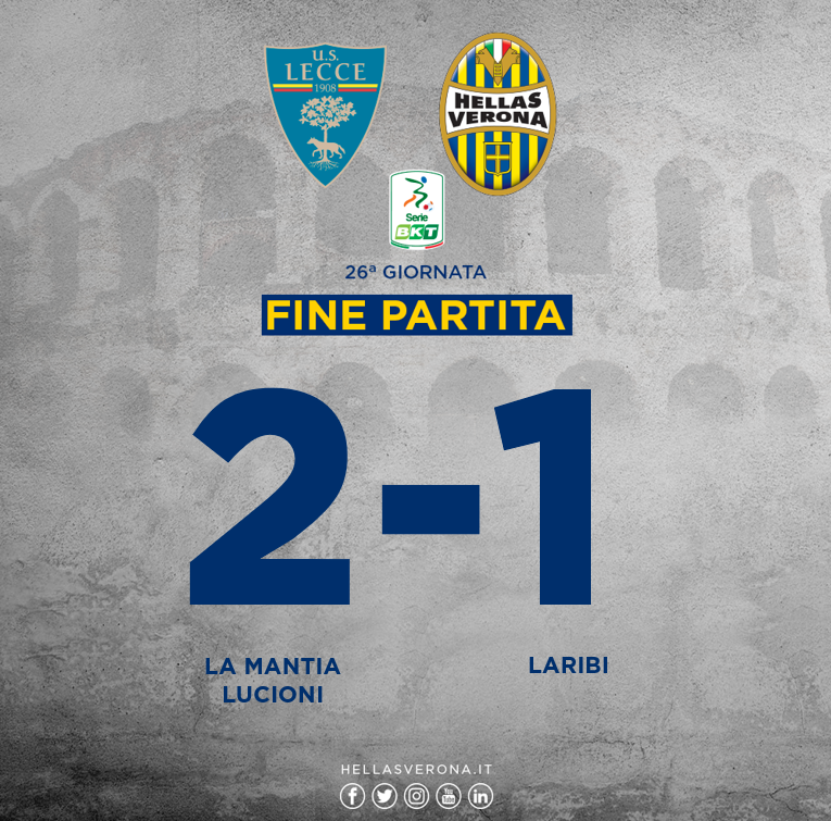 Lecce-Hellas risultato