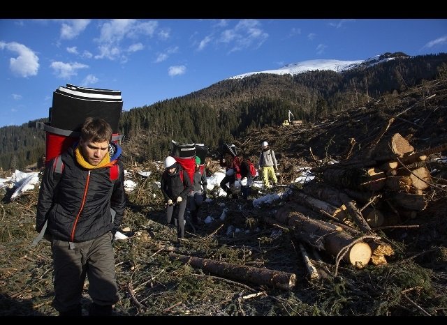 Clima blitz Greenpeace in Val Visdende