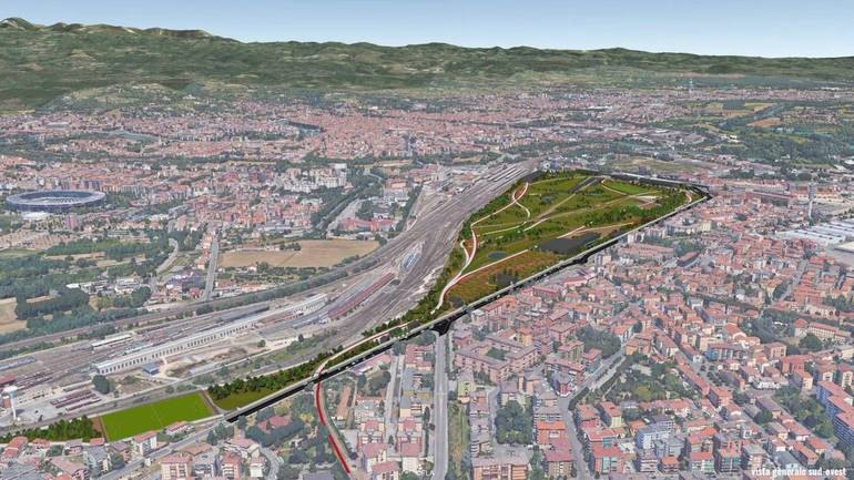 L'area dell'ex Scalo merci individuata dall'Amministrazione Sboarina per una possibile riqualificazione.