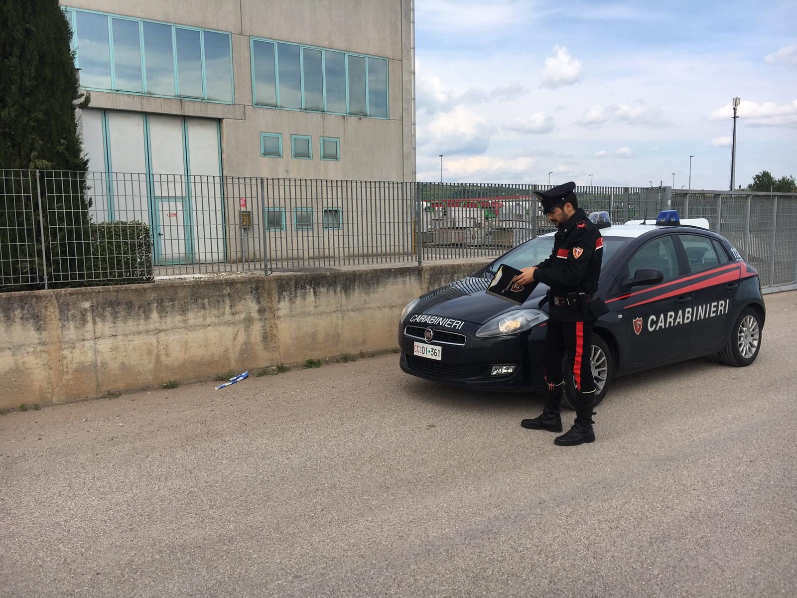 Carabinieri soave incidente lavoro
