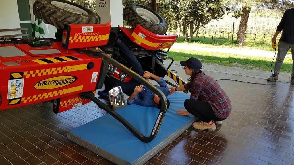 ribaltamento trattore-istituto agrario Buttapietra-Confagricoltura