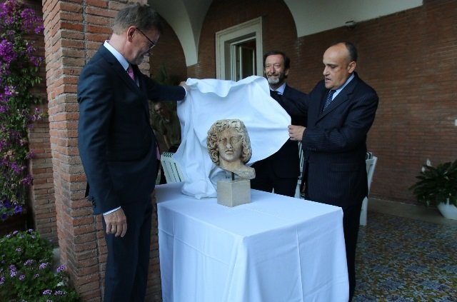 testa di marmo romana restituita all'Italia