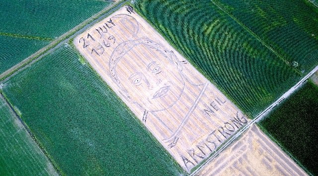 Dario Gambarin-Neil Armstrong-disegno nel campo