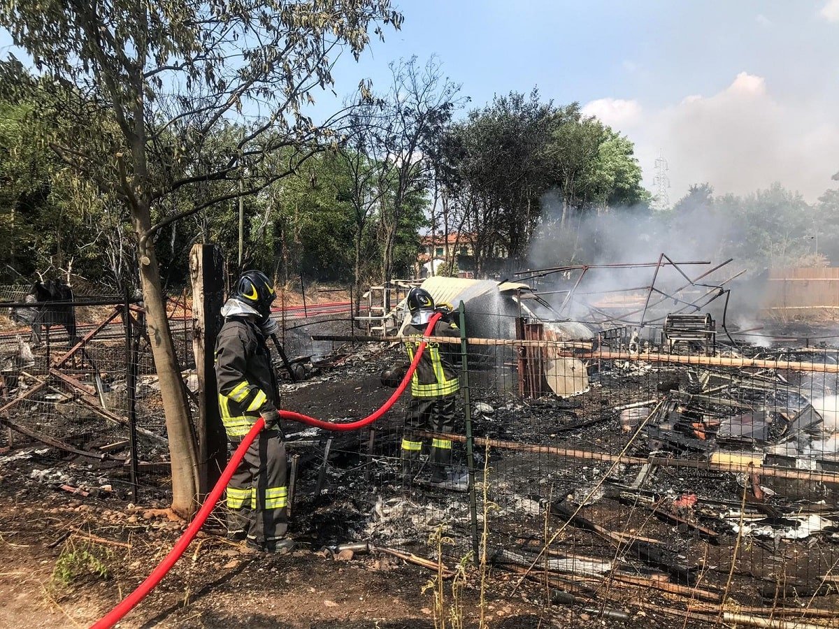 Incendio in via Chioda