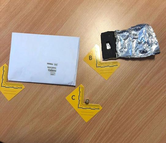 busta con proiettile salvini