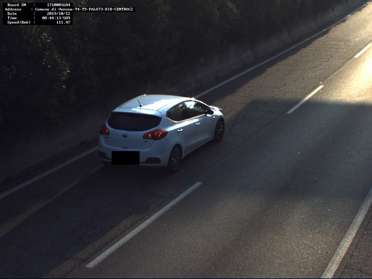 Automobilista_sanzionato tangenziale nord