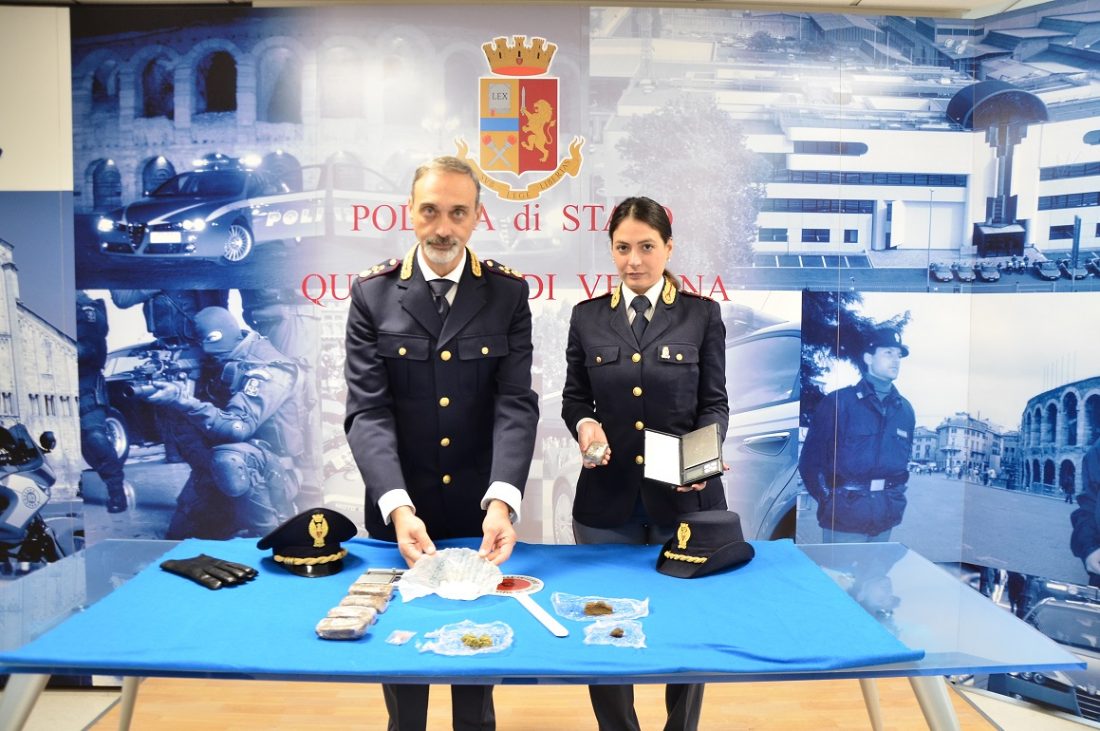 Squadra Mobile di Verona Polizia - mezzo chilo di droga a Veronetta