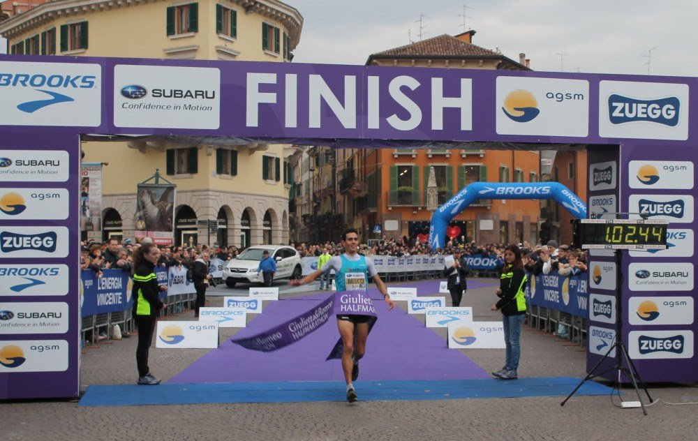 Daniele Meucci alla mezza maratona di Verona nel 2014