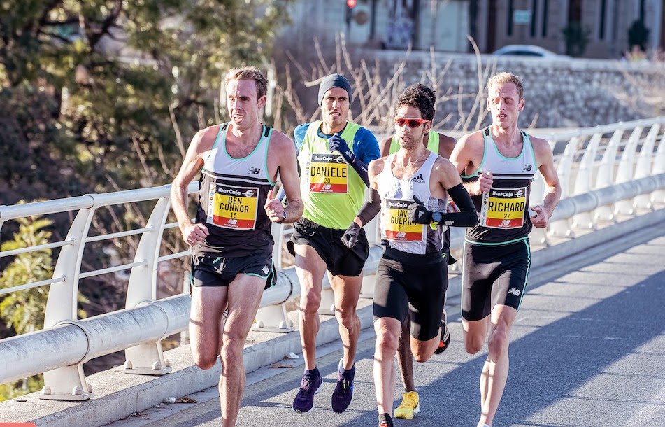 Daniele Meucci in gara a Valencia il 12 gennaio 2020