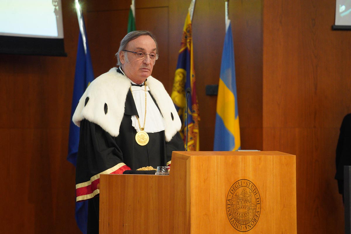 Il magnifico rettore dell'università di Verona Pier Francesco Nocini