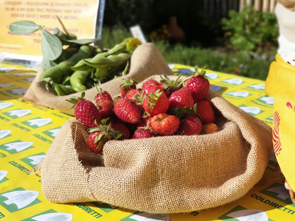 campagna amica mercato km zero - coldiretti - fragole