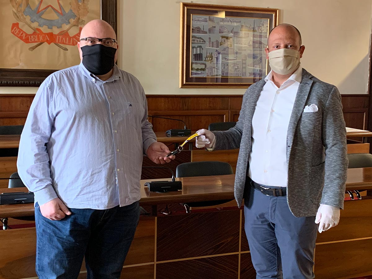 Maurizio Simonato, consigliere comunale di San Giovanni Lupatoto, e Damiano Buffo, presidente di Ater Verona