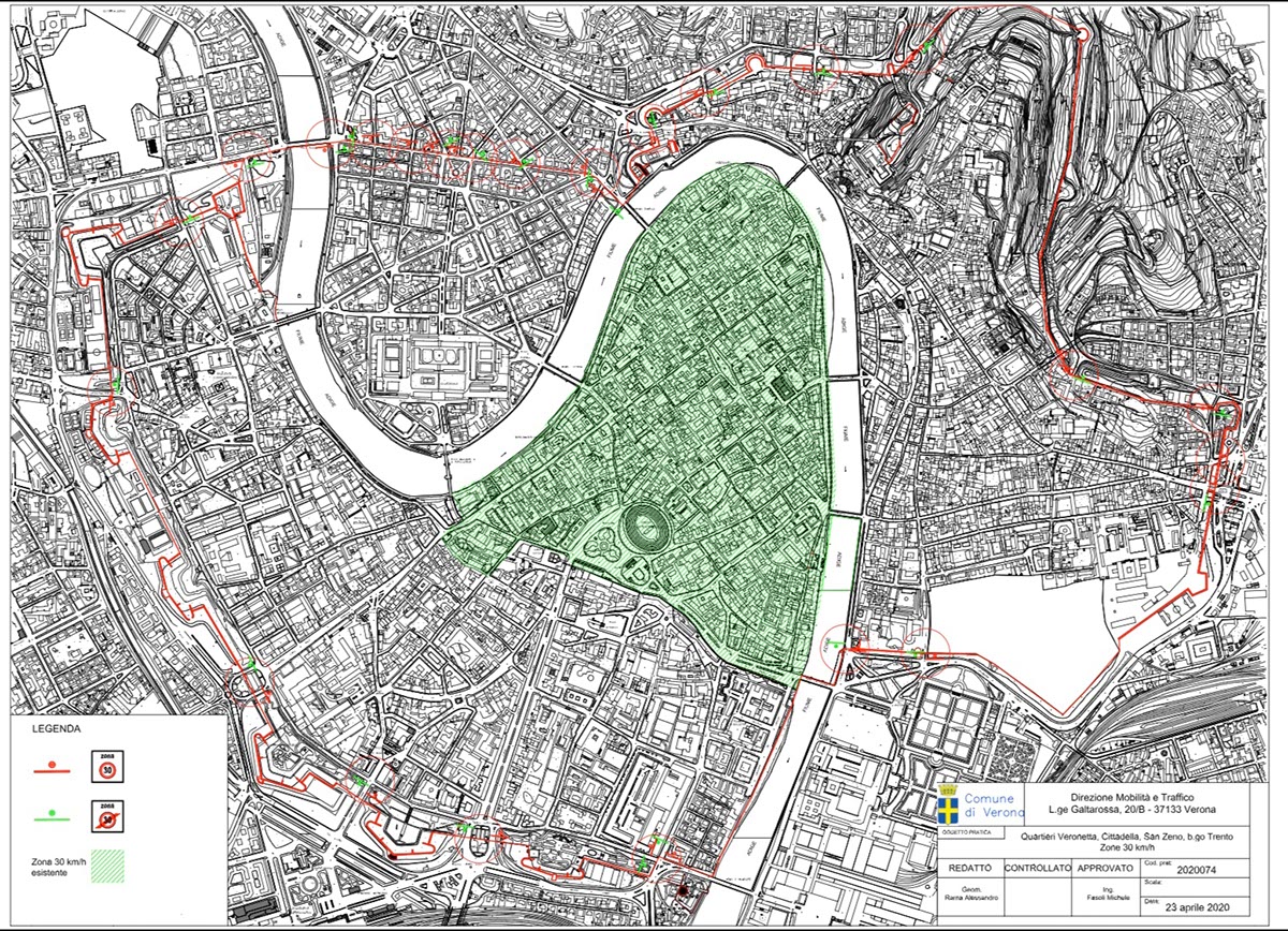 zona 30 mobilità verona