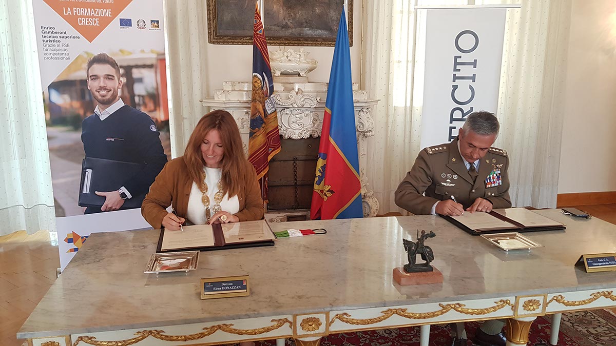 Firma protocollo formazione Regione Veneto - Esercito