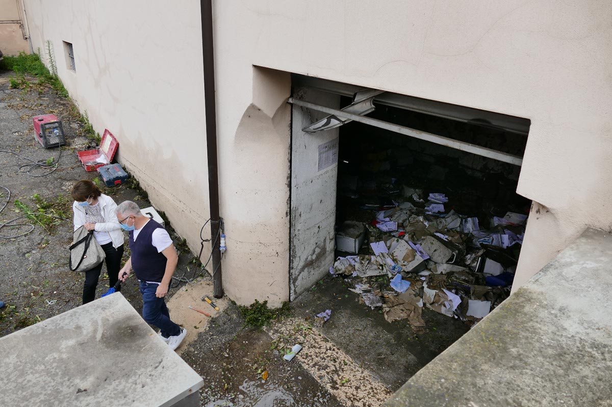 allagato archivio edilizia privata Comune di Verona via Adigetto