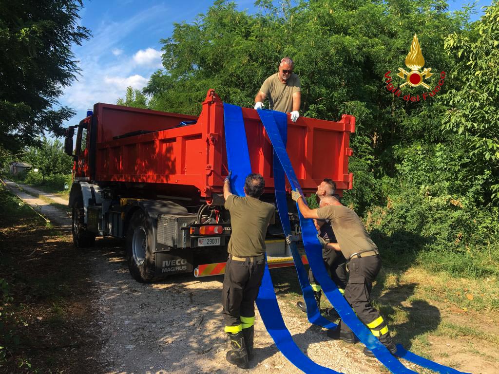 vigili del fuoco pesci albaredo d'adige torrente alpone canale leb