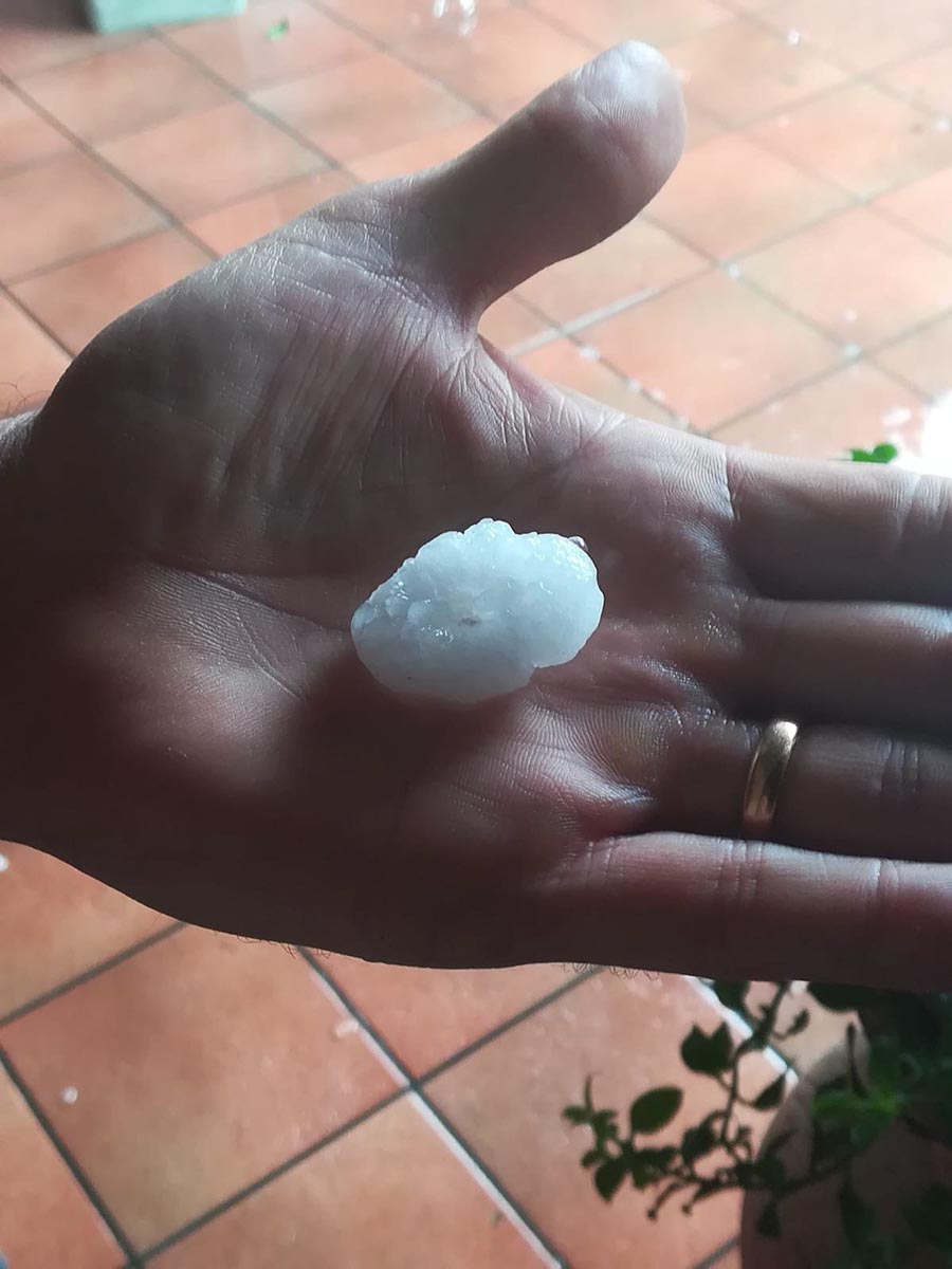 Maltempo grandine grandinata in valpolicella