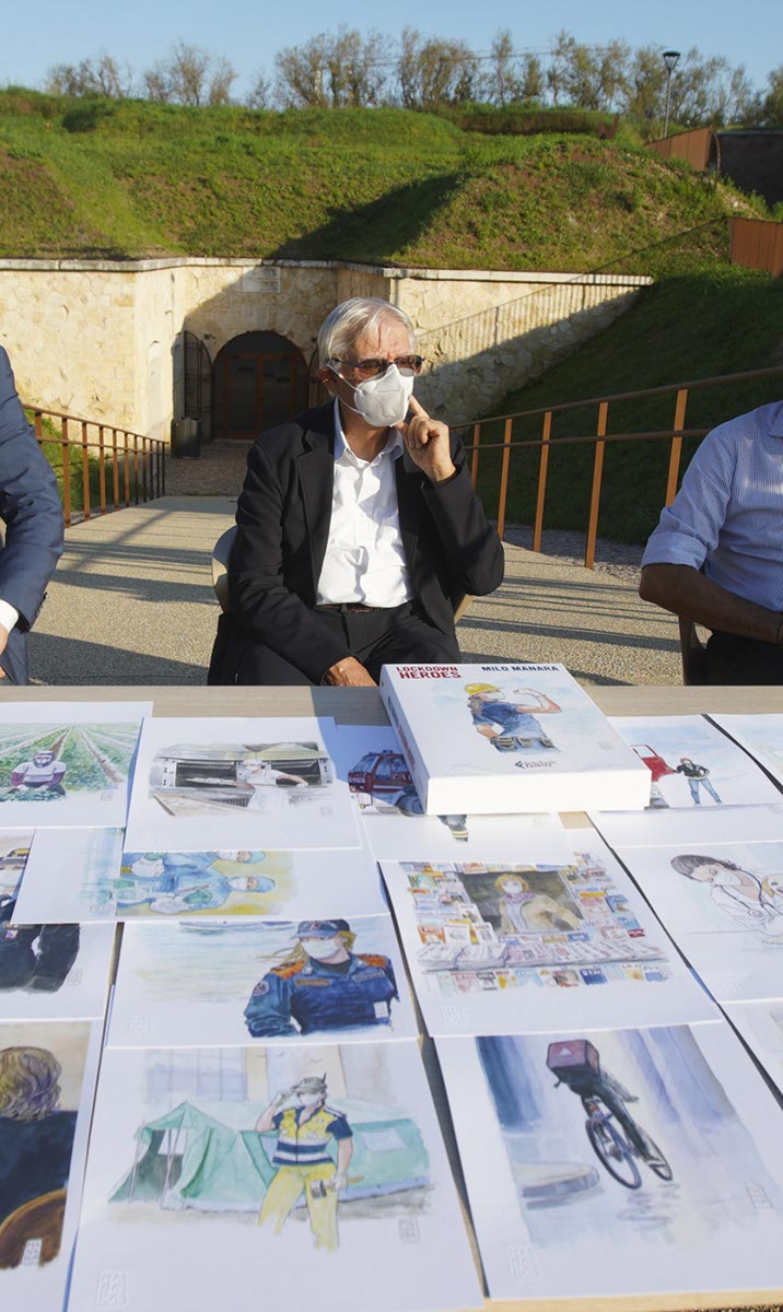 Milo Manara - disegno opere lockdown - Bastione delle Maddalene