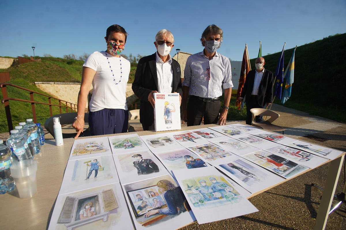 Milo Manara - disegno opere lockdown - Bastione delle Maddalene