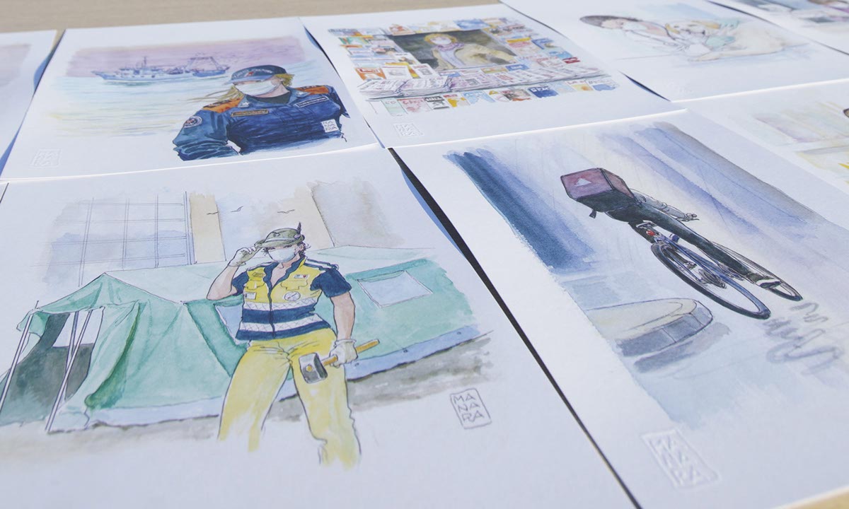 Milo Manara - disegno opere lockdown - Bastione delle Maddalene