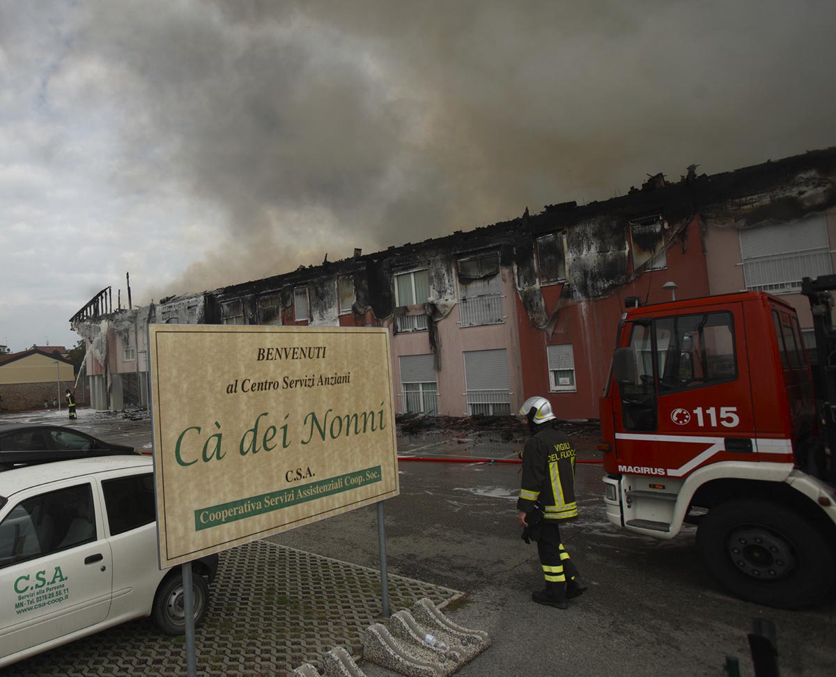 Vigili del Fuoco - Incendio Albaredo d'Adige - casa di riposo