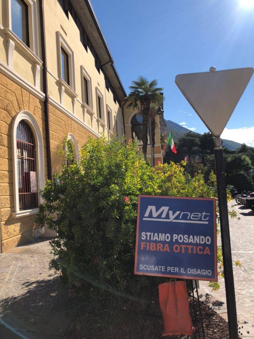 malcesine lavori fibra ottica mynet sorgà banda larga