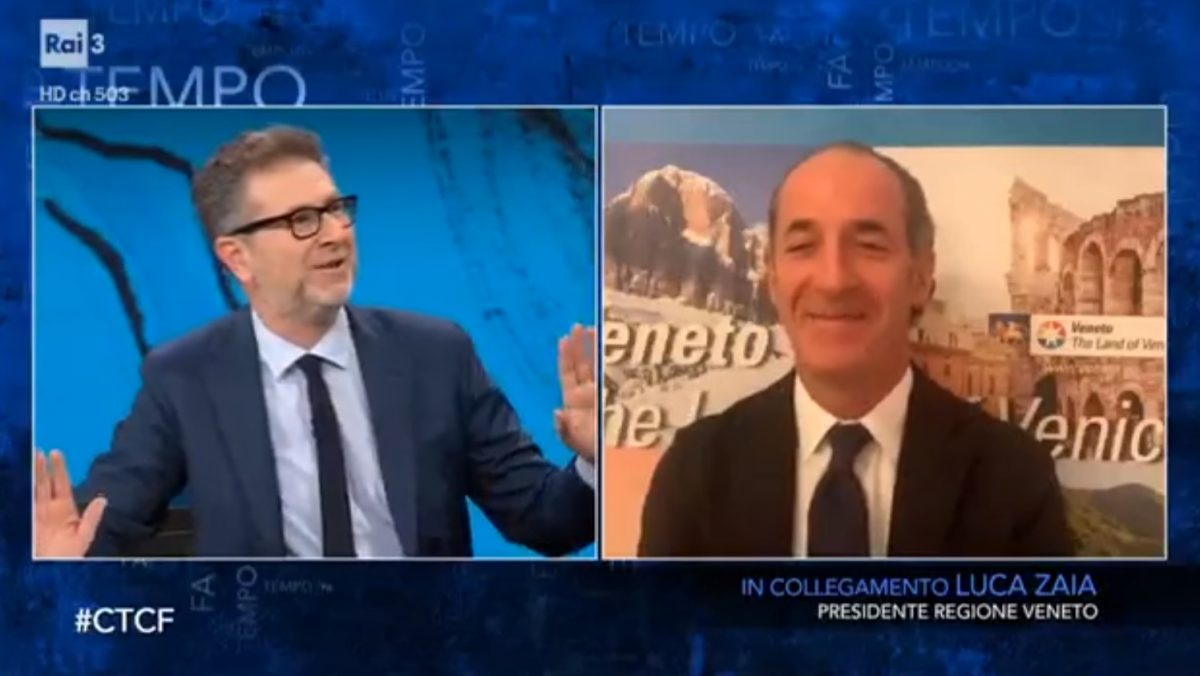 Luca Zaia da Fabio Fazio a Che tempo che fa