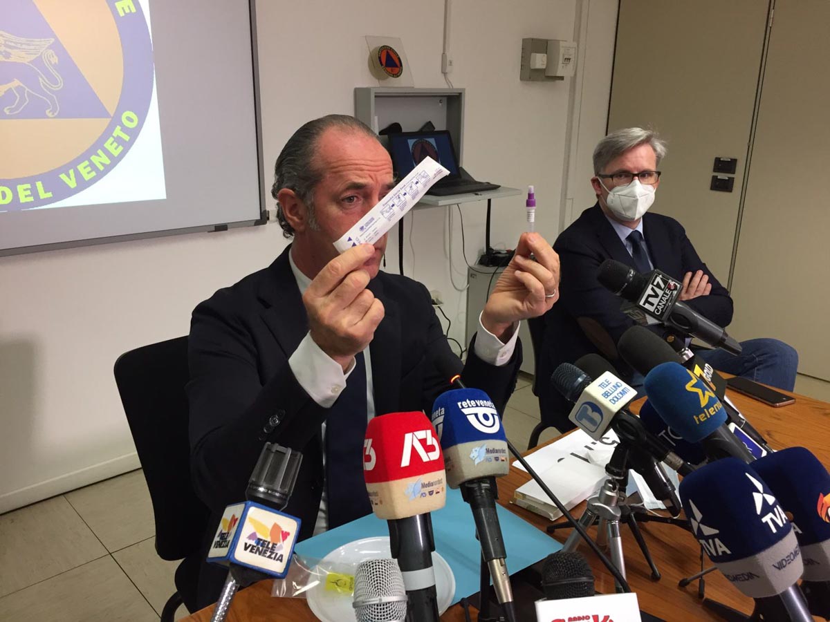 Test rapidi fai da te - Regione Veneto - Luca Zaia