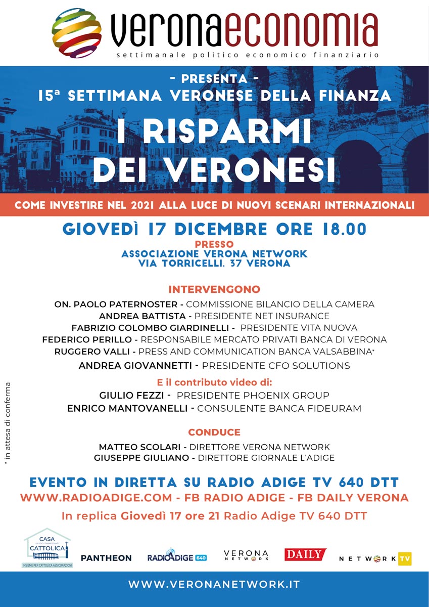 settimana veronese della finanza locandina quinto appuntamento i risparmi dei veronesi