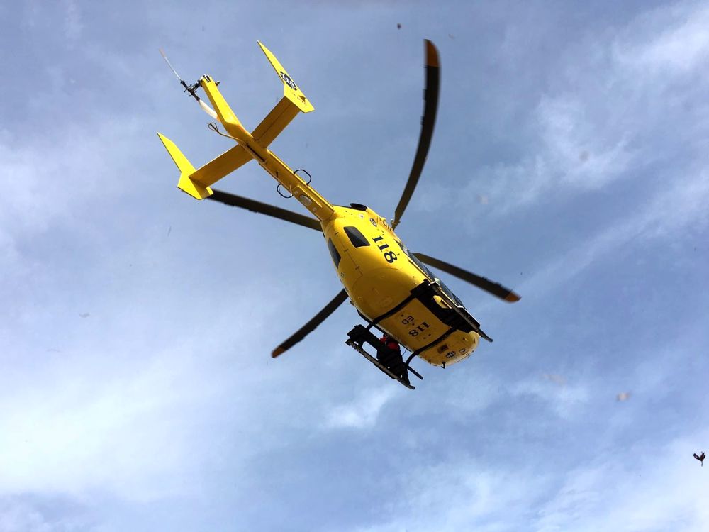 elicottero 118 eliambulanza cade mountain bike