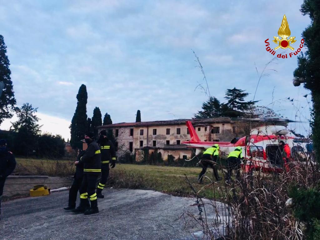 Intervento Vigili del Fuoco - elicottero - Fumane