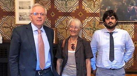 Laura Ferrin con il prefetto Donato Cafagna e il presidente di Cia Lavagnoli