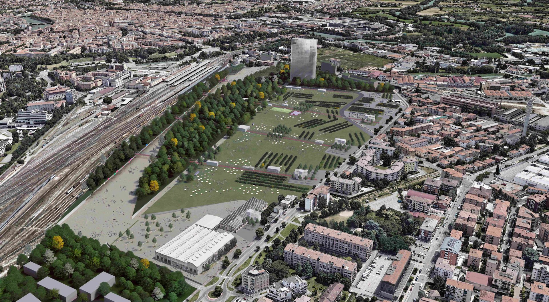 Il render del Central Park