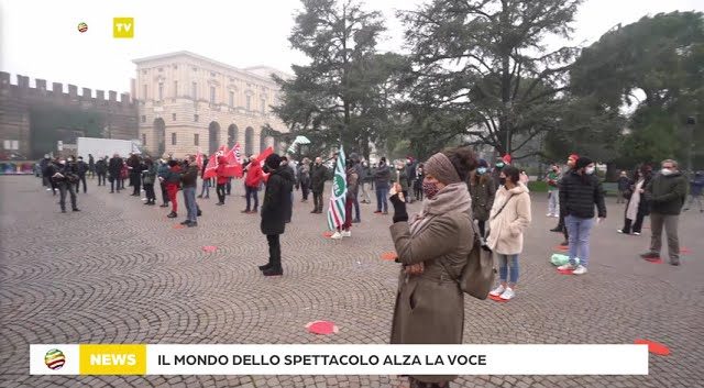 Protesta mondo dello spettacolo