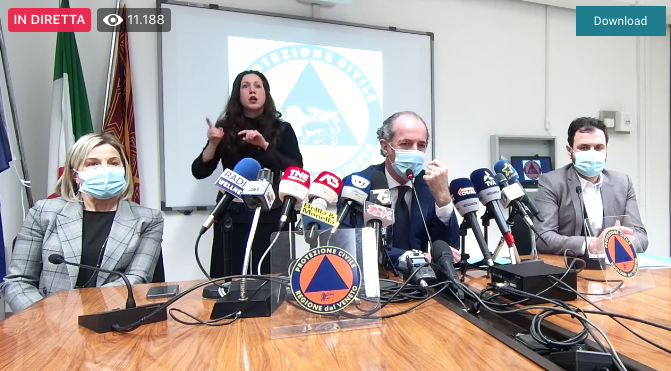 luca zaia conferenza stampa