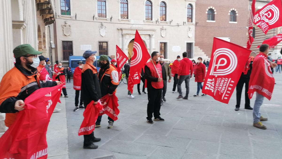 Protesta sindacati trasporti merci e logistica Verona