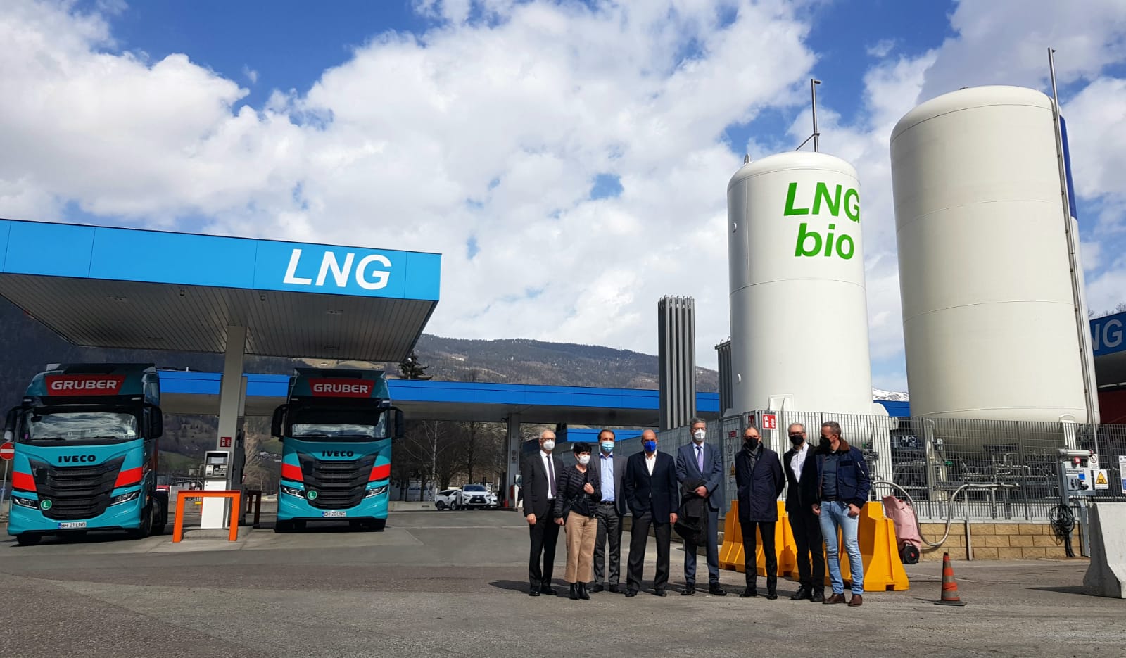 Il nuovo distributore di biometano sulla A22.