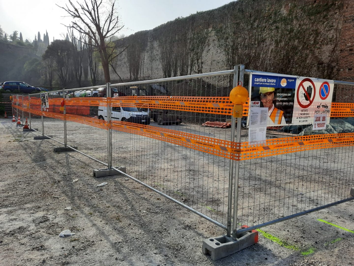 Cantiere all'inizio di via Marsala