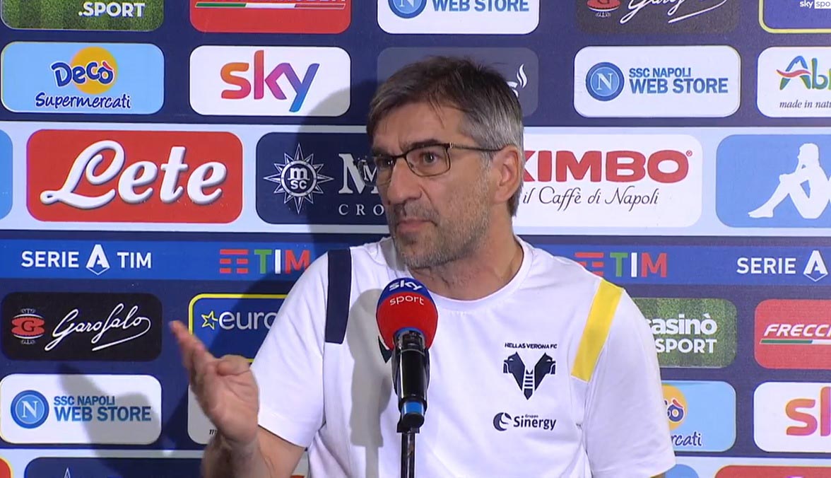 Ivan Juric durante lo scontro con Sky Sport