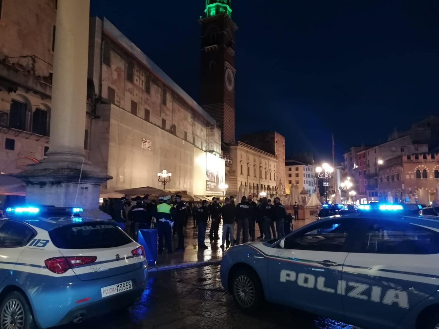 rissa piazza erbe polizia