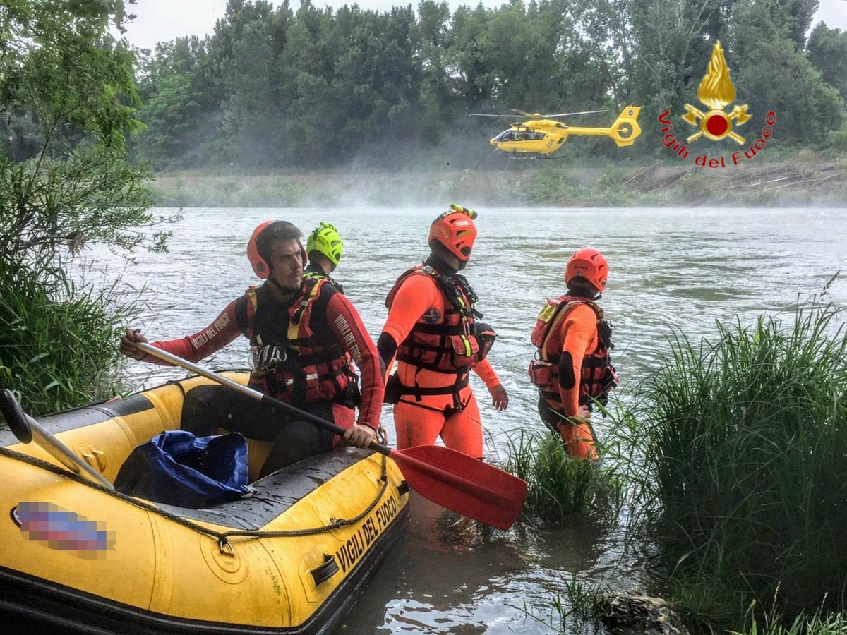 Vigili del fuoco - cade nell'adige