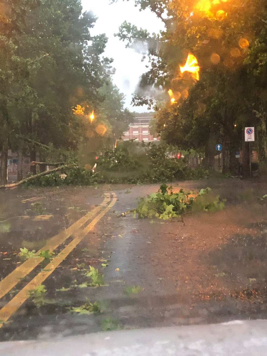 Danni in via Città di Nimes a Verona