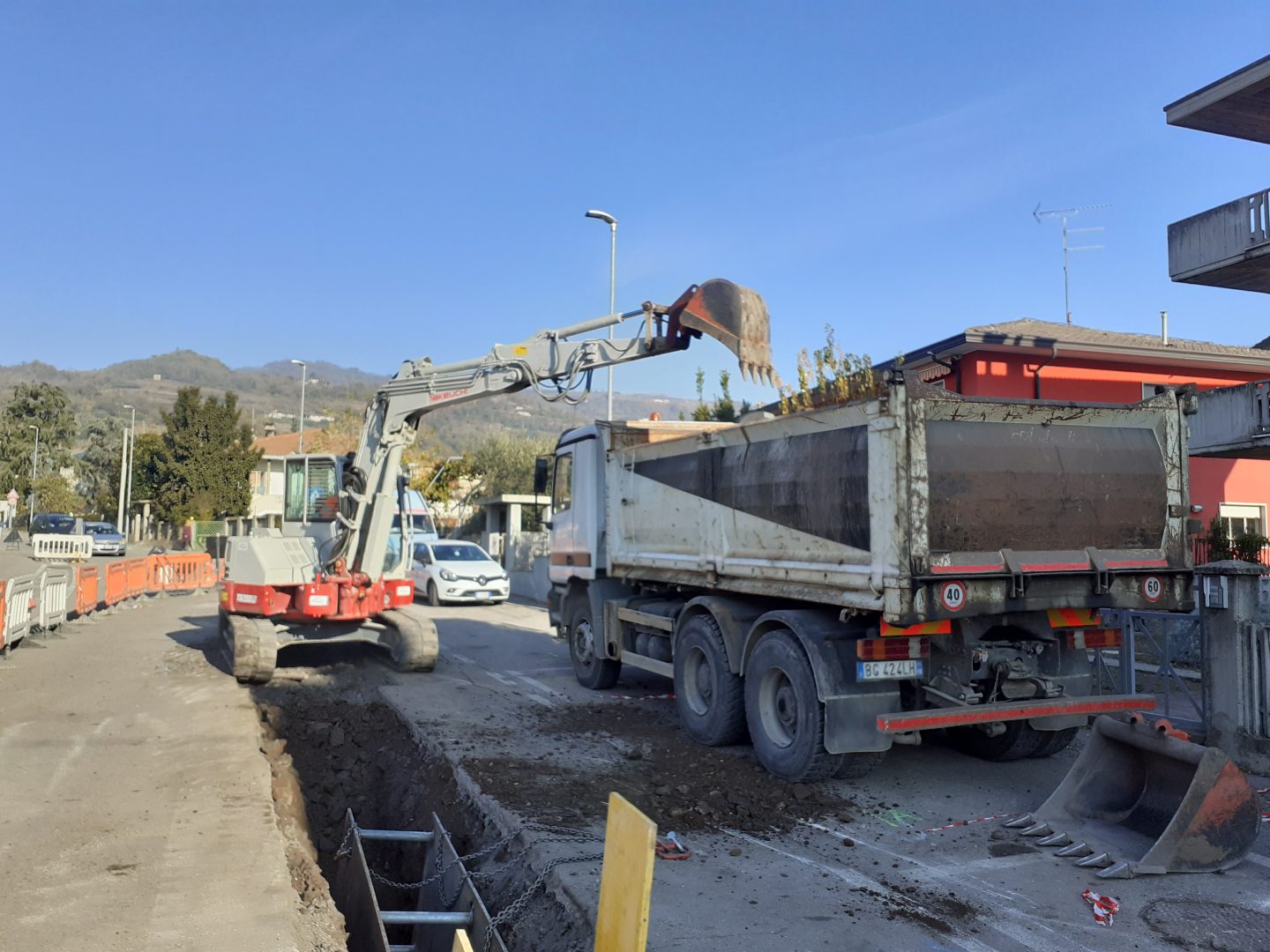 Via Calvarina, Roncà lavori rete fognaria 2021