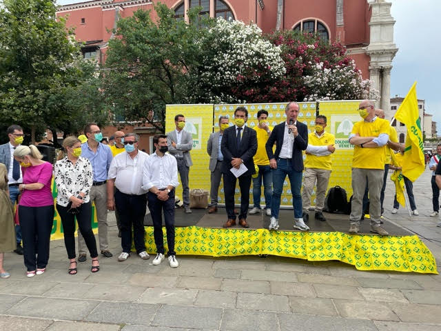 protesta coldiretti cinghiali venezia