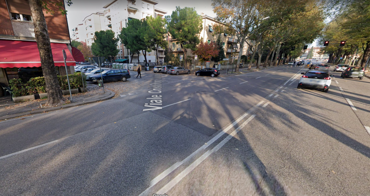 L'incrocio tra Via Colombo e Via Magellano