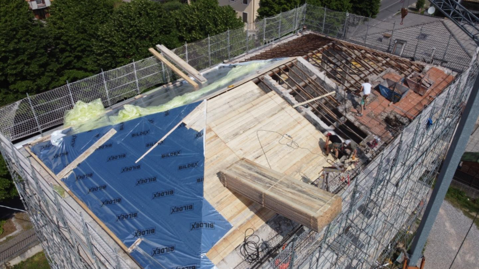 I lavori in corso a Caldiero