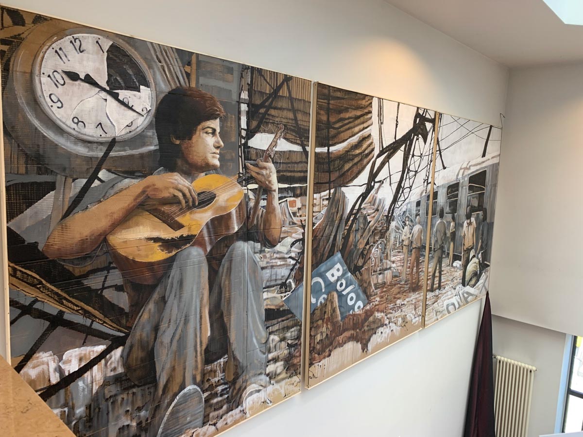 Il murale dedicato a Davide Caprioli all'Università di Verona