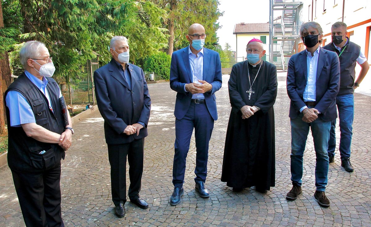 Inaugurazione punto tamponi Centro Camilliano